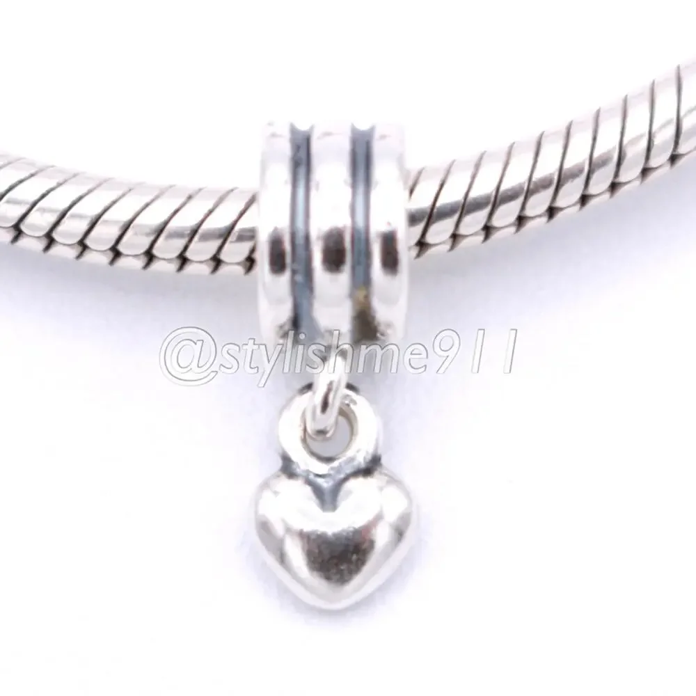 Authentic Pandora Retired Heart Dangle Charm - 790276